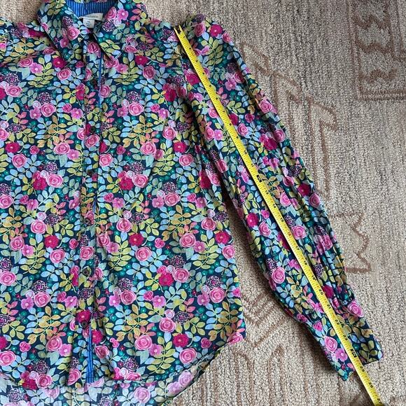 prairie blouse floral cotton button up puff sleeve cottagecore XS Sundance - Picture 12 of 14